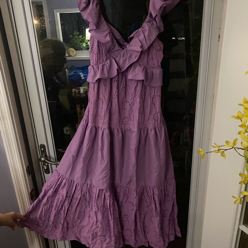 Flying Tomato Lavender Ruffle Mini Dress